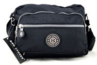 Messenger Bag Handtasche UmhäNgetasche Nylon Schwarz Leicht Wasserabweisend