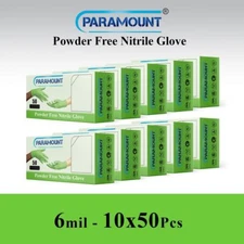 6MIL INDUSTRIAL DISPOSABLE NITRILE GLOVES, GREEN, POWDER FREE MEDIUM 1000 PCS