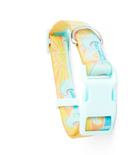 YOULY Wipeable Sunset Print Dog Collar, Large. By Youly