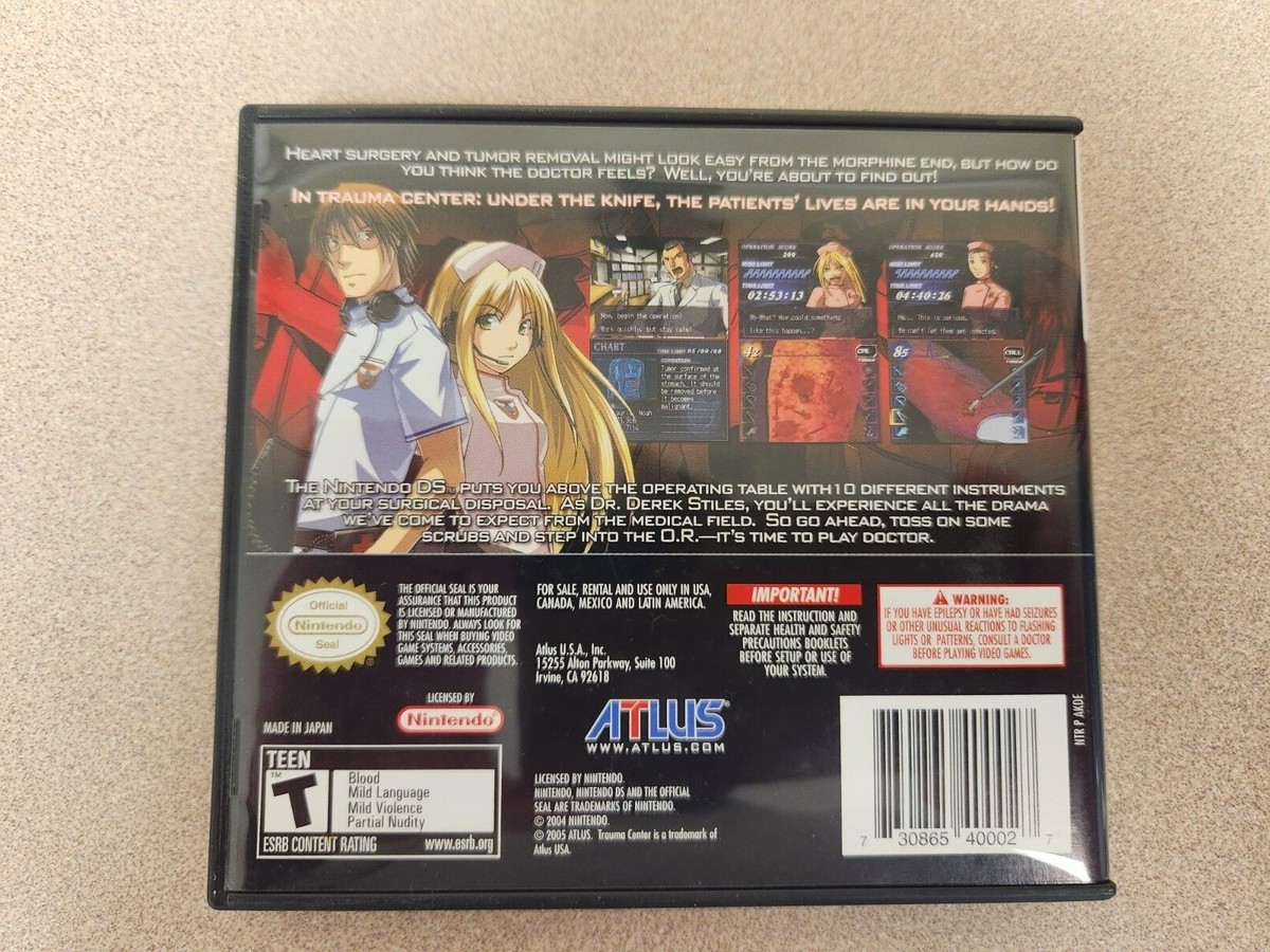 Trauma Center: Under the Knife (Nintendo DS) 730865400027 | eBay 