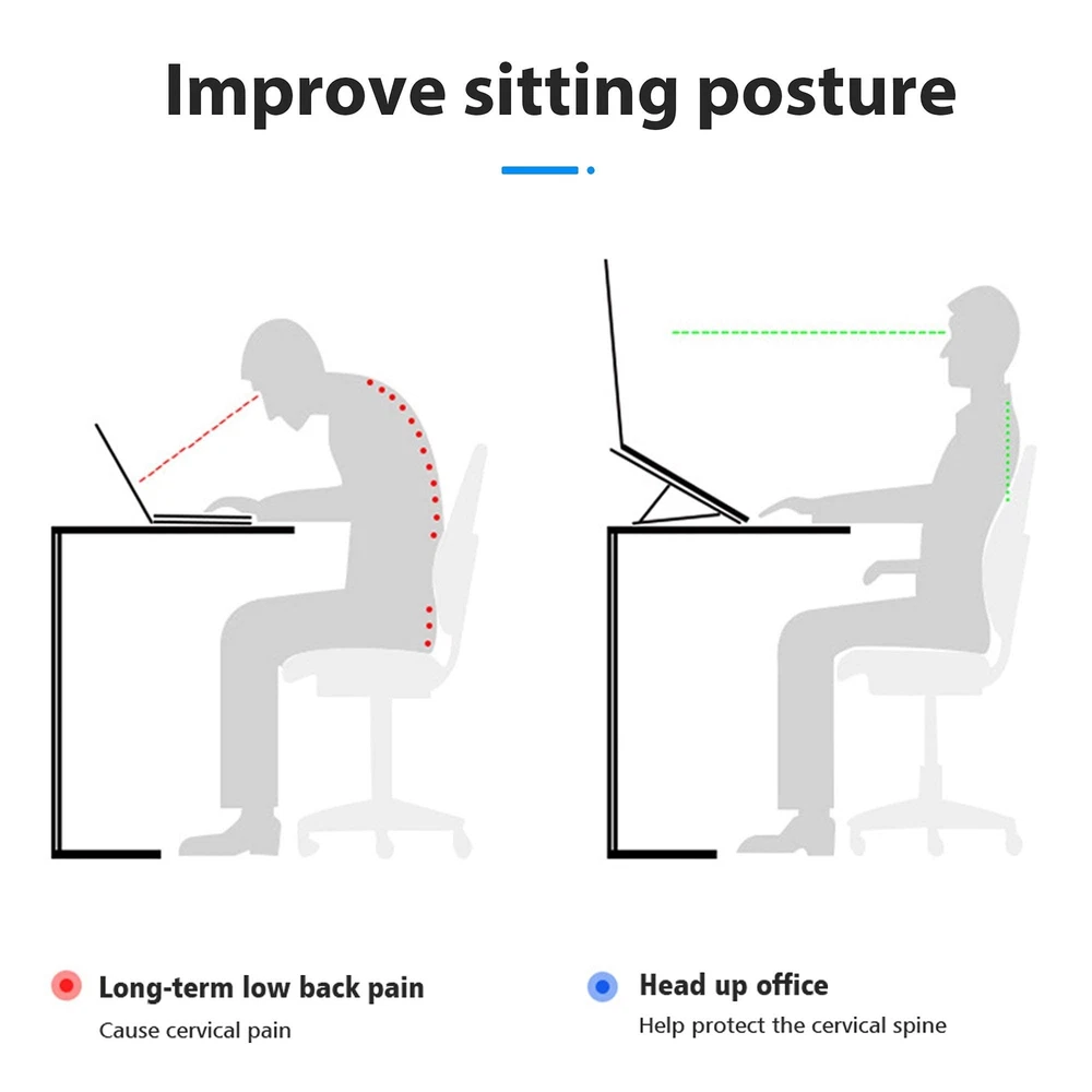 Laptop Stand, Ergonomic Aluminum Laptop Computer Stand, Foldable Computer Ris...