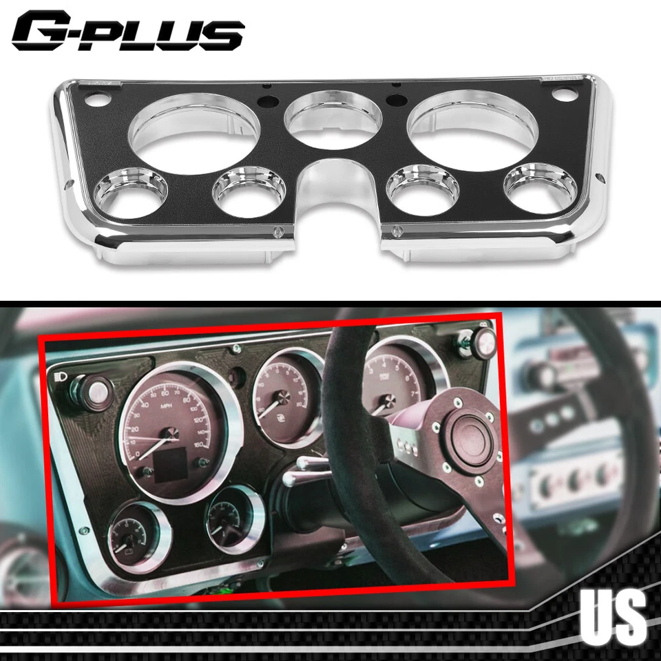 Fit For 1967-1972 Chevy C10 C20 Truck Dash Bezel Chrome 7 Hole Plastic Part New Foto 3 de 4