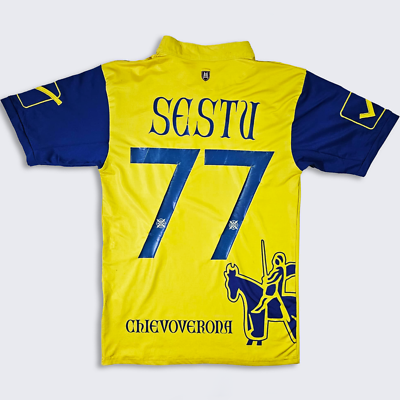 AC Chievo Verona Alessio Sestu Givova Italy Soccer Jersey - Yellow