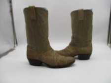 Vintage JUSTIN White Label Tan Leather Western Boots Women's Size 6 B L 4506