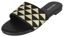 Top Moda Women Flip Flops Patterned Sandals Casual Slide Slippers Black ONO-5