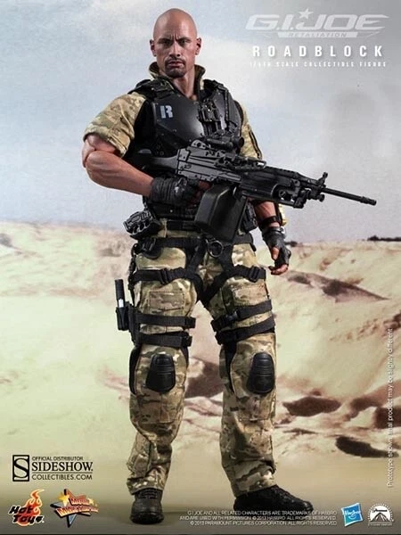 GI JOE~ROADBLOCK/DWAYNE JOHNSON~FIGURA SEXTA ESCALA~MMS199~HOT TOYS~SIN USAR, EN CAJA Foto 2 de 4