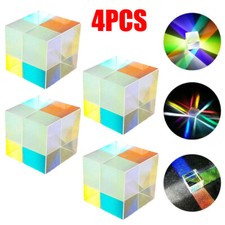 4PC Optical Glass X-cube Dichroic Cube Prism RGB Combiner splitter Home Decor US