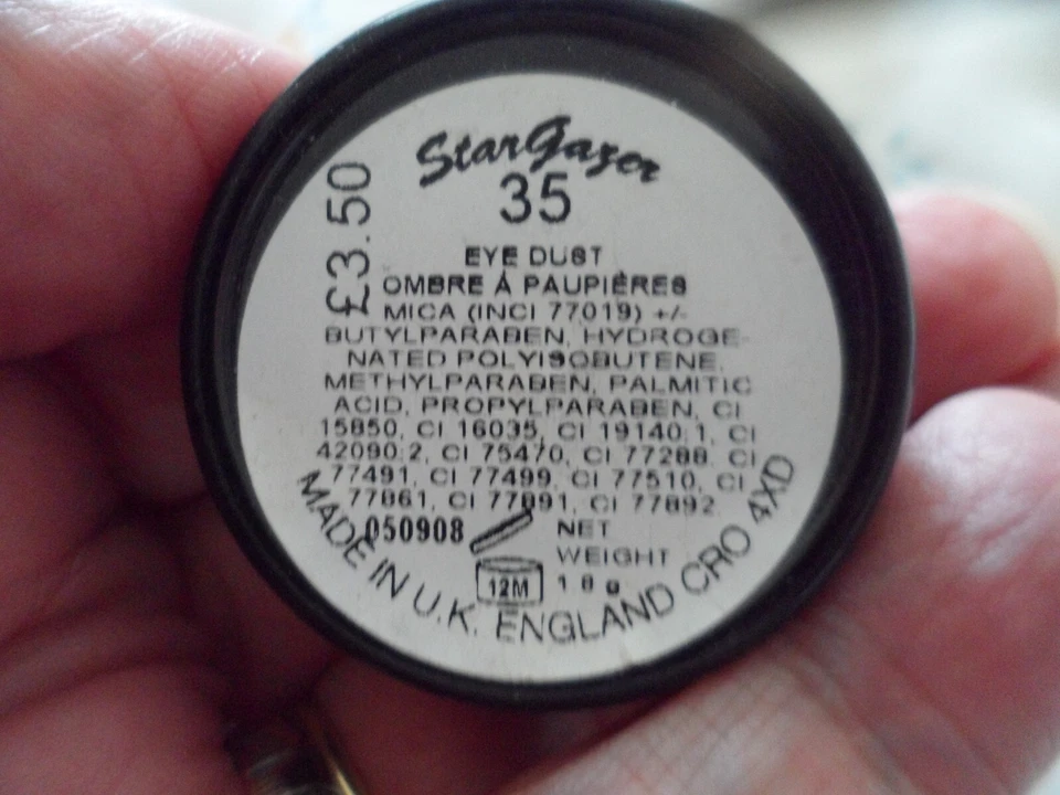 Stargazer Eye Dust Blue Loose Powder Eyeshadow No 35 Vegan Not tested on animals - Image 2 of 4