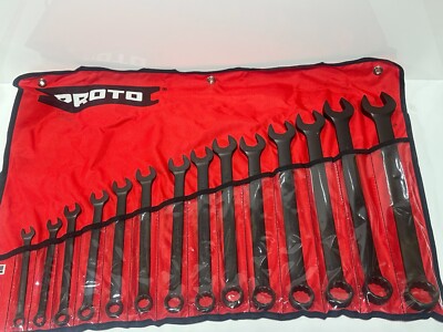 NEW Proto Tools USA 14pc SAE 3/8 to 1-1/4'' Black Finish Combination Wrench Set