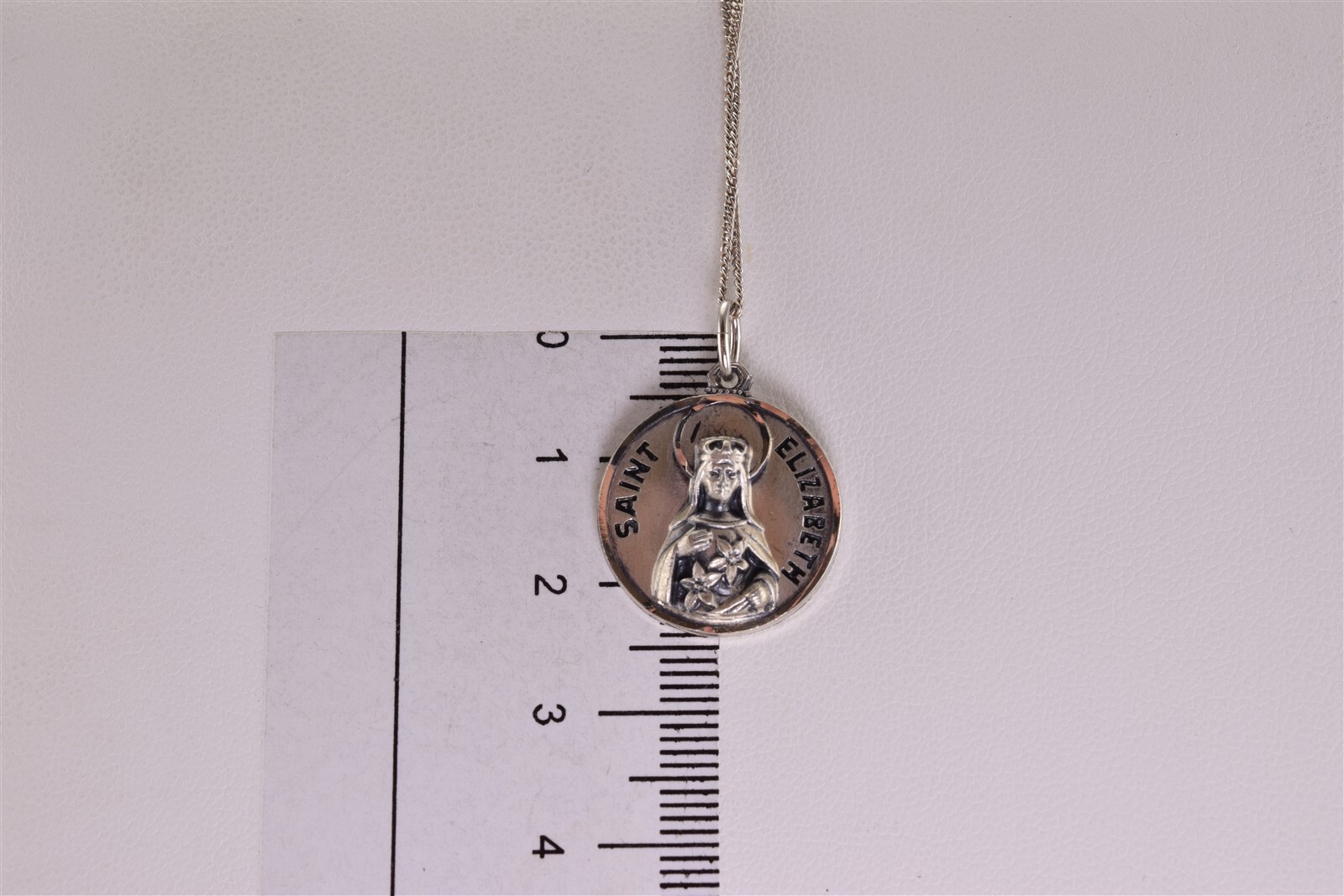 Vintage Creed Sterling Silver 19mm Saint Elizabet… - image 7