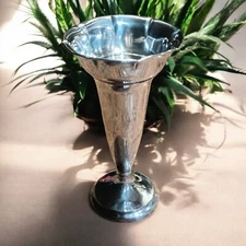 VTG Silver Vase Thorvald Marthinsen Norway .830 830S Trad Flower Cup 5” Weighted