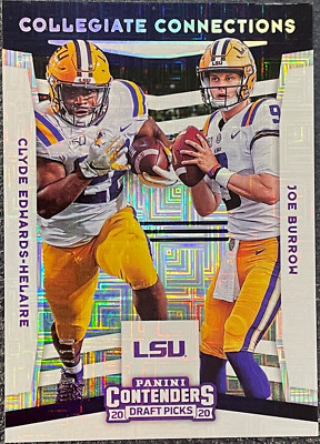 2020 Contenders Draft Building Blocks #17 CEH Joe Burrow Rookie Card RC Gold /10