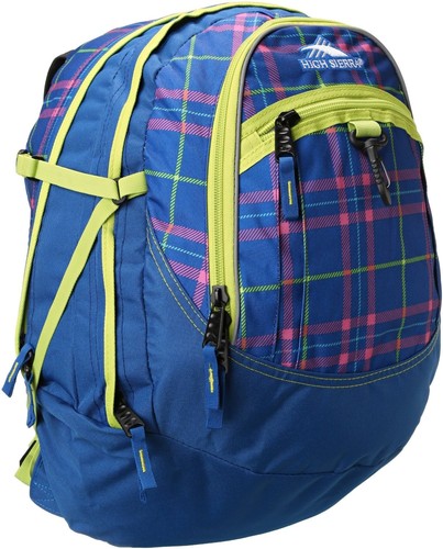 High Sierra Fat Boy Backpack-Blue Plaid 
