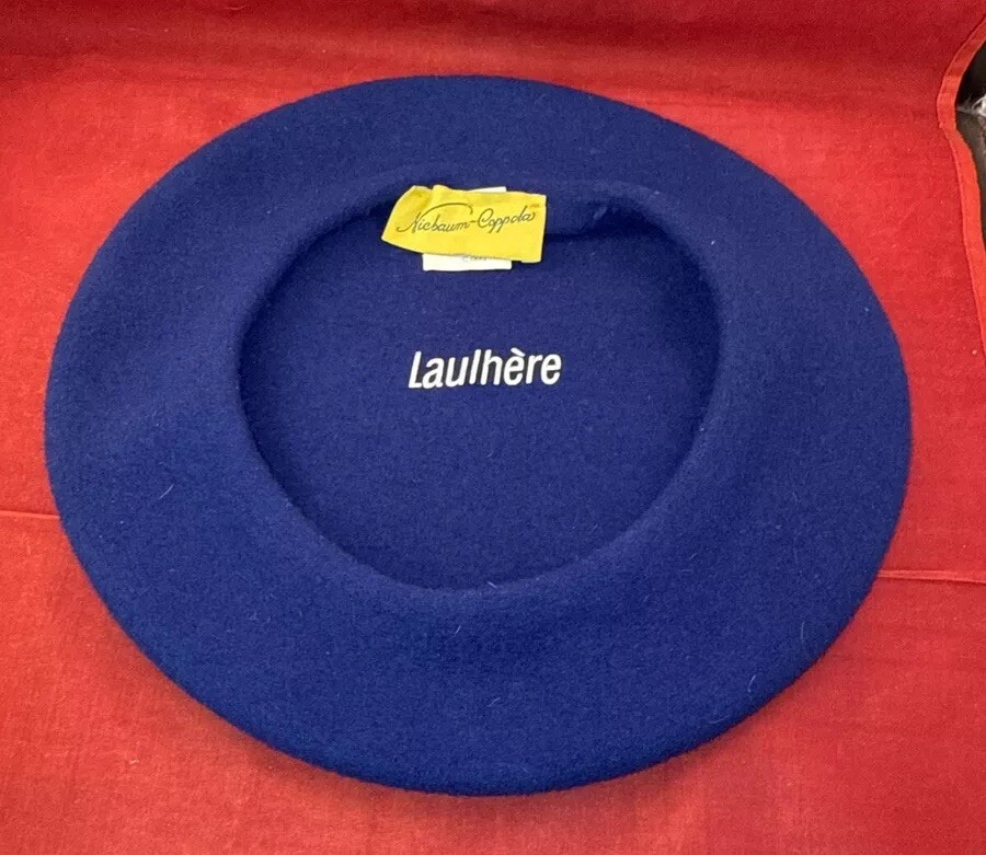 Vintage Niebaum-Coppola Laulhere Blue Pure Wool Beret - Made  display picture 2