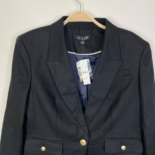 J. Crew Vivienne Blazer in Stretch Leinenmischung Gr. 4 schwarz klassisch Arbeit BZ861 - Bild 8 von 12