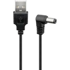 Goobay Cavo USB 2.0 A maschio a DC 5,5 x 2,1 mm maschio 1m nero