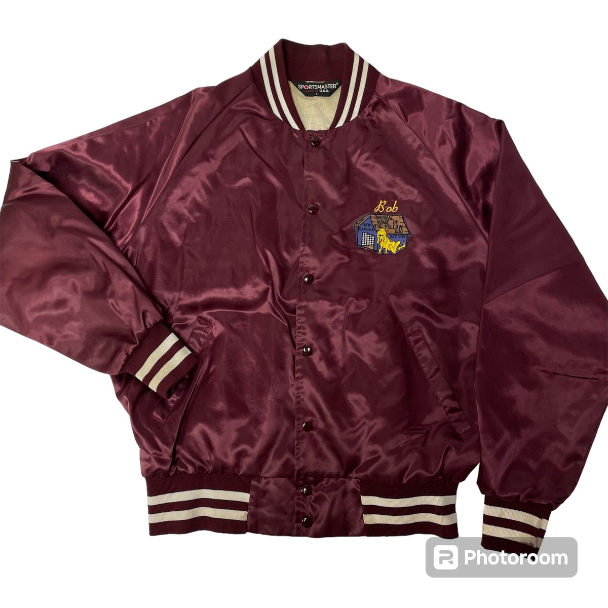 Vtg 80's Masonic LODGE 764 FAIRBORN OH Shiny Satin BOMBER 32