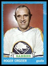 1973-74 Topps #108 Roger Crozier Buffalo Sabres EX-EXMINT SET BREAK!