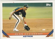 FREE SHIPPING-MINT-1993 Topps Gold #414 Juan Guerrero Houston Astros Baseball Cd