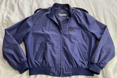 Veste De Course Vintage Members Only Bleu Marine - Taille 40 - Années 80 - Occasion Très Bon état