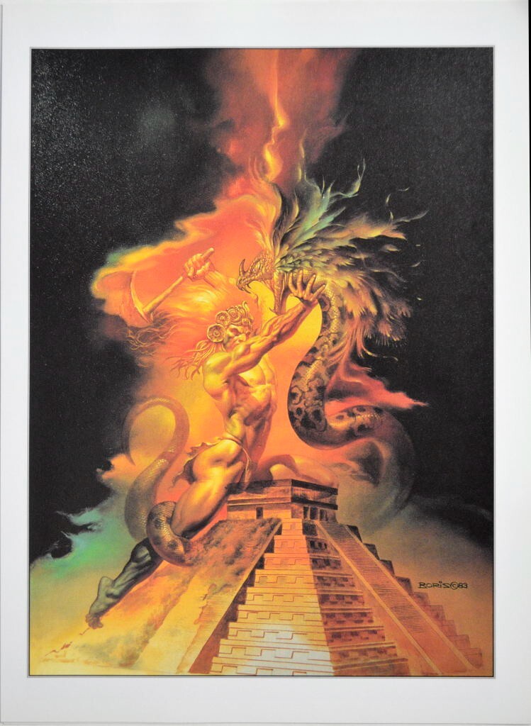 Boris Vallejo Art Print - MAYAN SERPENT Paper Tiger 2000 | eBay
