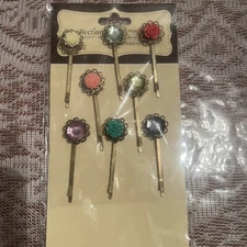 Bobby Pin Hair Embellishments By Recollections 8 Pcs Per Pack New Floral Gem
