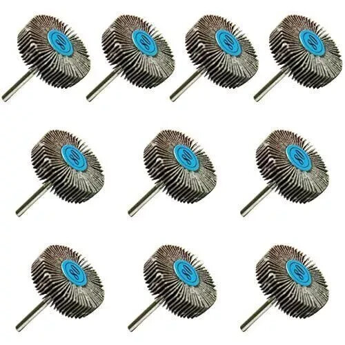 10 Flap Wheels for Dremel Rotary Tool Die Grinder Paint Rust Sanding Polishing