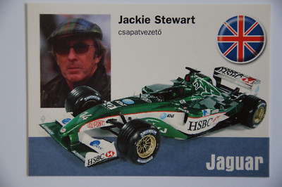 Jackie Stewart - 2003 Jaguar - 2003 Hungarian Lulu card - extremely rare