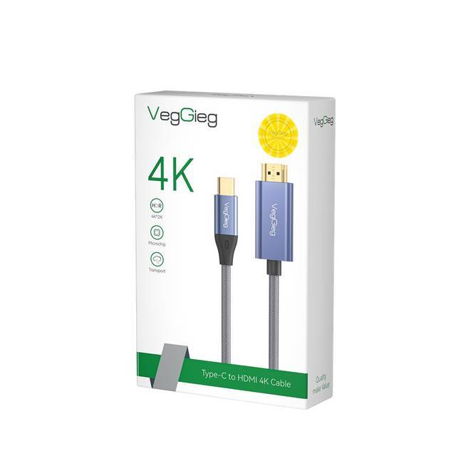 VegGieg V-Z625 6.6FT/2M USB C to HDMI Cable 4K, Anti-Interference