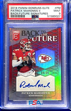 PATRICK MAHOMES QB PSA 9 2018 PANINI ELITE BTTF SIGNATURE AUTOGRAPH AUTO CARD 25