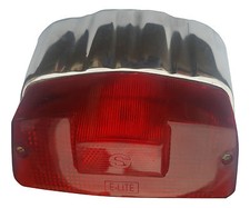 ukscooters LAMBRETTA GP REAR LIGHT ALLOY METAL POLISHED BACK LIGHT TAIL LAMP