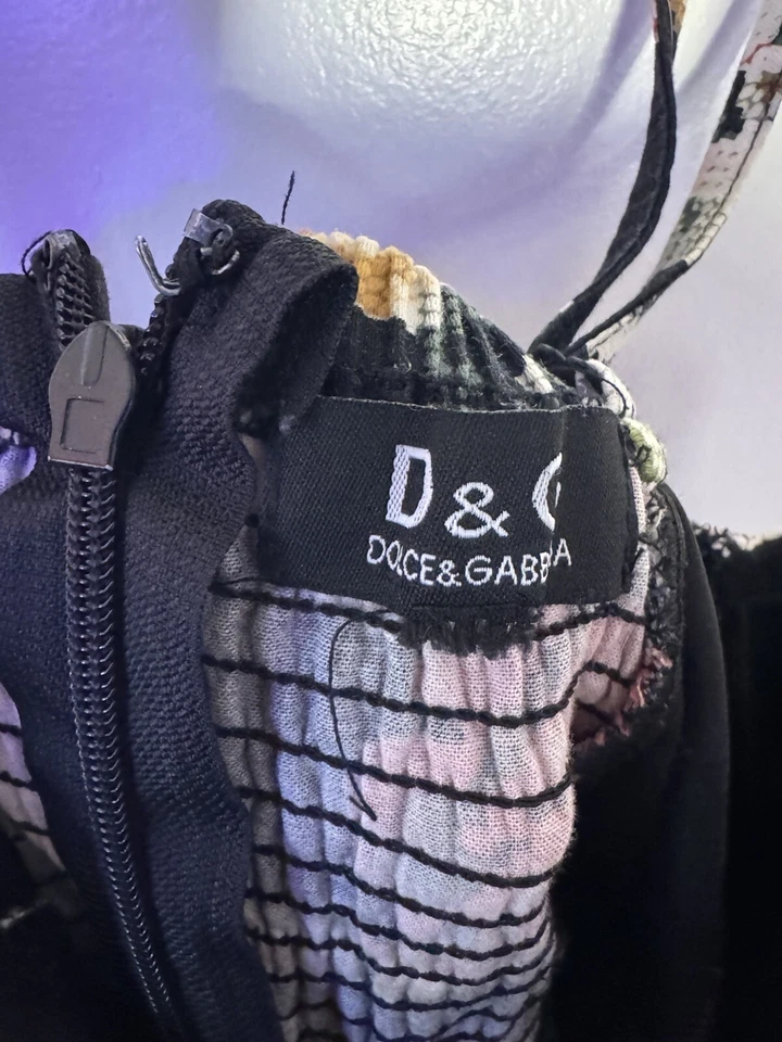 Mini Vestido Bustier Corsé Floral Gráfico DOLCE & GABBANA IT-38 US-2 De Colección Foto 4 de 4