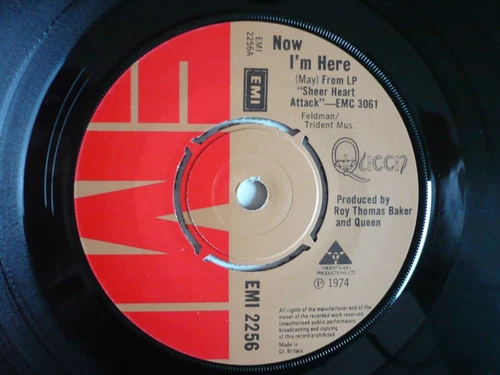 Queen Now I'm Here 7" Vinyl UK EMI 1975 1st Press A1U/B2U Single Trident Logo