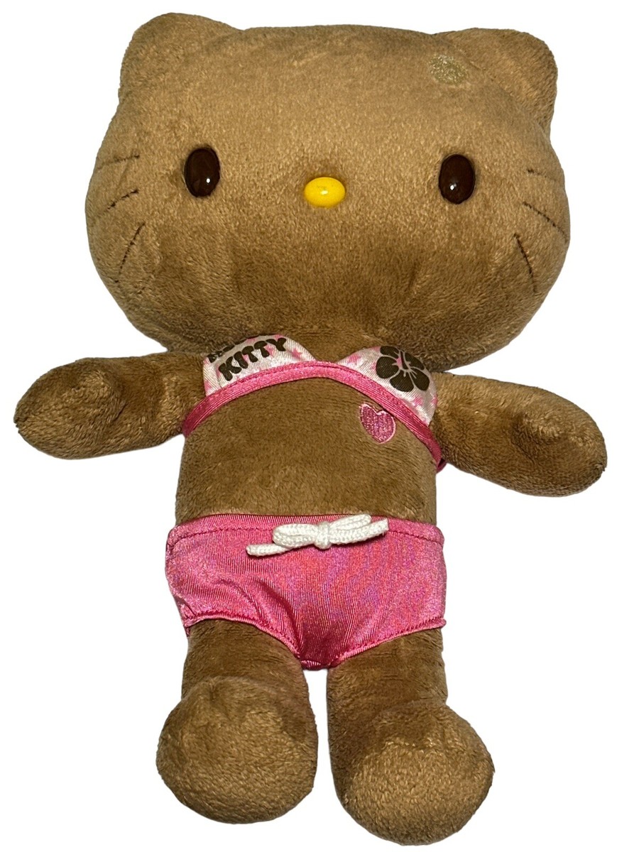Sun Kissed Tan Brown Hello Kitty In Bikini Rare Sanrio 2009 Plush