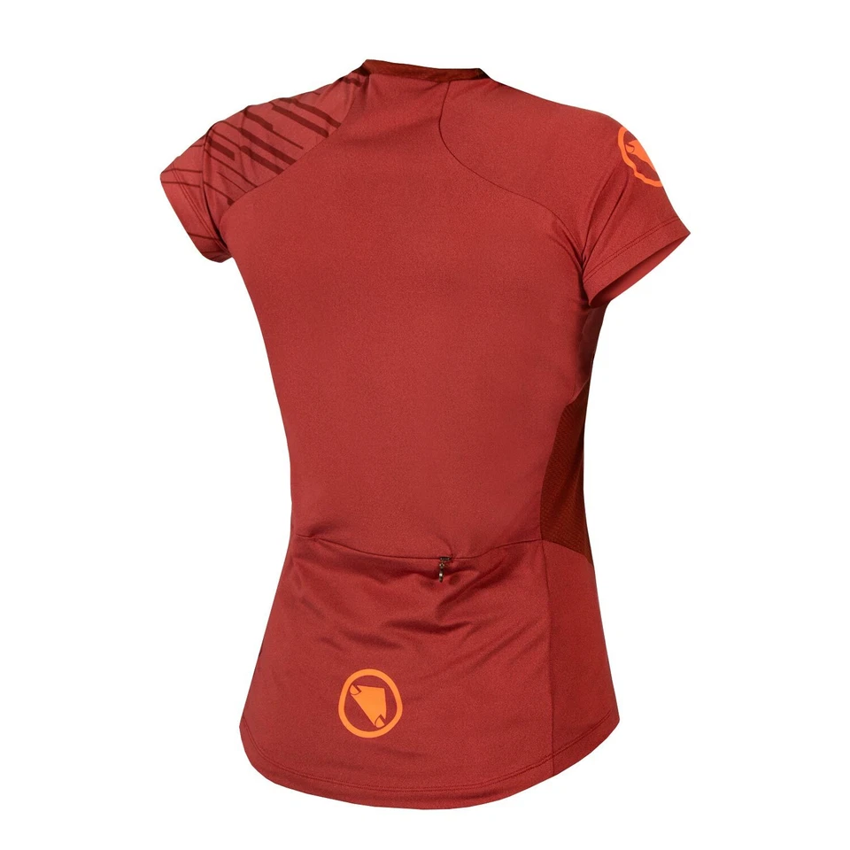 ENDURA  SINGLETRACK maglietta donna manica corta rosso mattone mtb enduro dh - Immagine 3 di 4