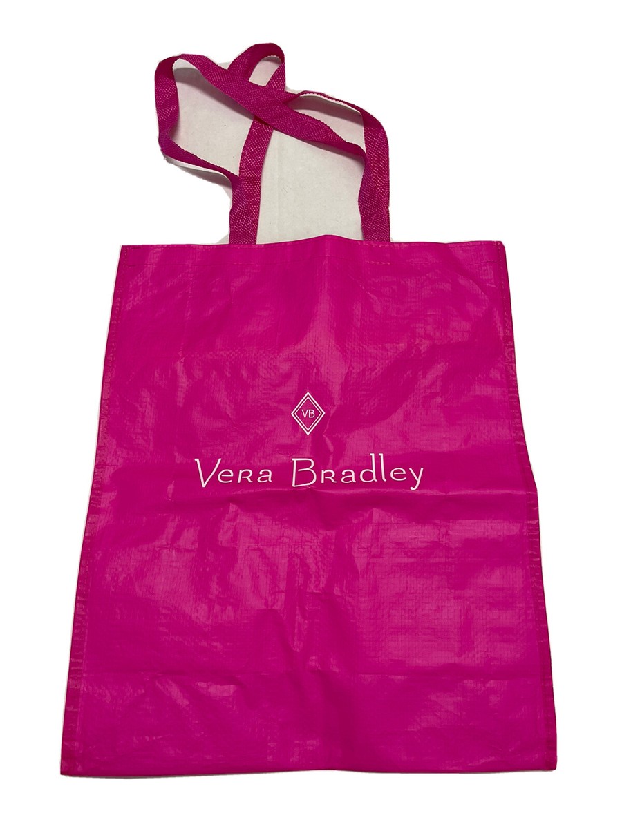 Vera Bradley Pink Shopping Bag Tote Gift Bag Reusable Eco Friendly Recycled