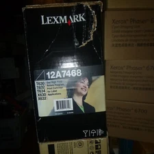Genuine Lexmark 12A7468 Black High Yield Return Program Toner  NEW OEM