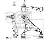 Febi Bilstein 185763 Lenker, RadaufhäNgung FüR Land Rover