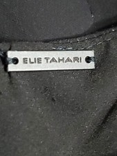 Elie Tahari Womens Dress Career Corp Office Work Abstract Black Faux Leather 