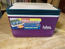 Igloo Legend 6 Cooler Purple White Lid 1992 V...