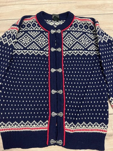 Men Dale of Norway Oslo Sweater Shop Vintage Pure Knit Wool size 52 L - Picture 6 of 13