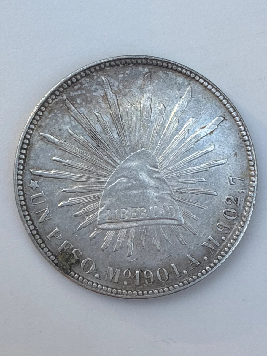 Silver 1901 Year Second Republic of Mexico Coins (1867-1905) for