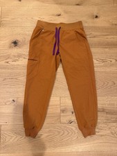 FIGS Technical Collection Terracotta Rust Solid Knit Jogger Scrub Pant Women S/P