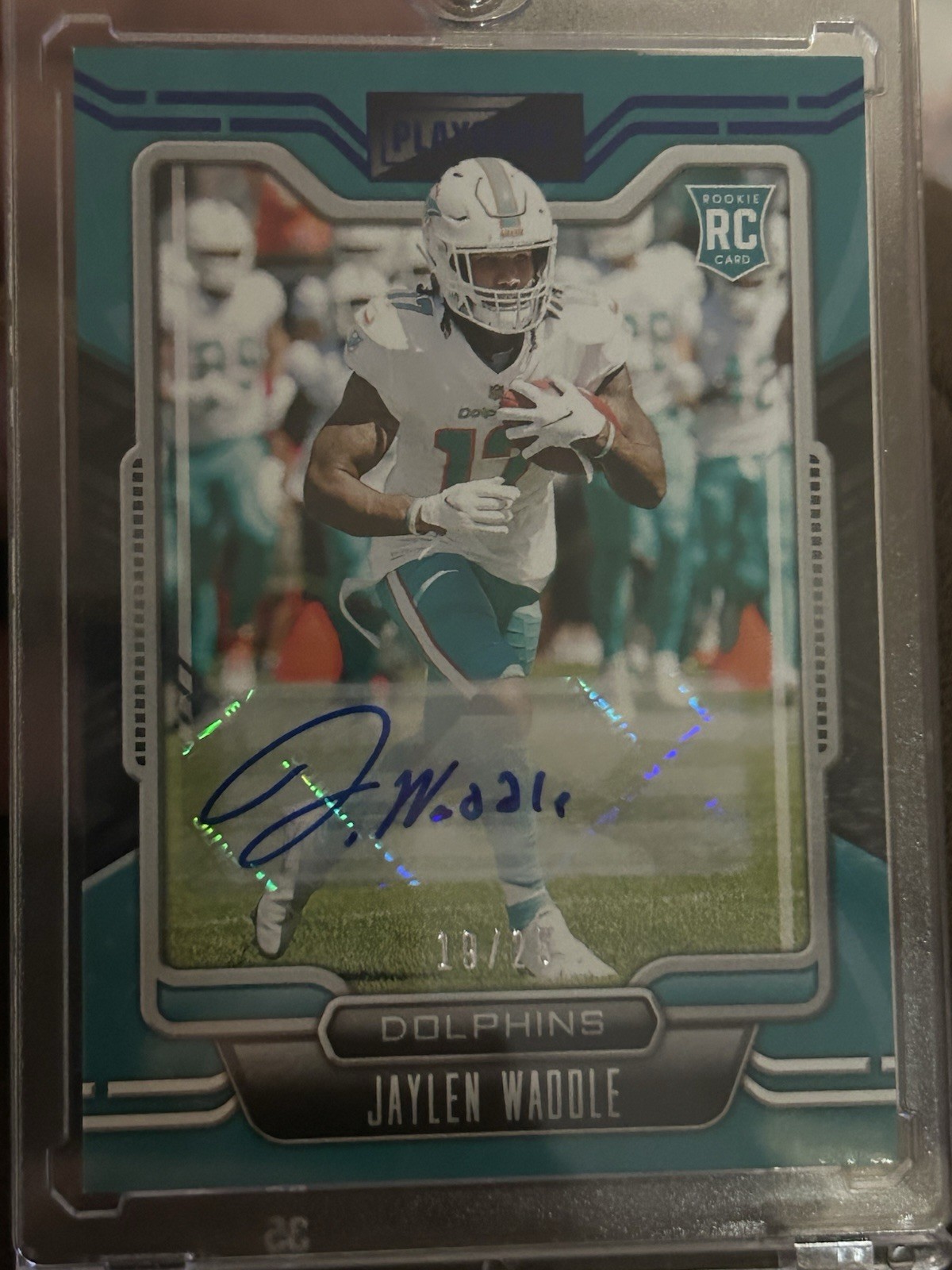 2021 Panini Playbook Jaylen Waddle RC Auto /25 Rookie Autograph Dolphins #106