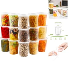 AOZITA 20 Sets 32 oz Plastic Deli Food Containers With Lids, Airtight Container