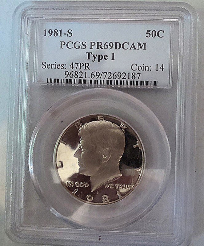 1981-S Kennedy Half Dollar Type 1 PR69 DCAM PCGS Blue Label