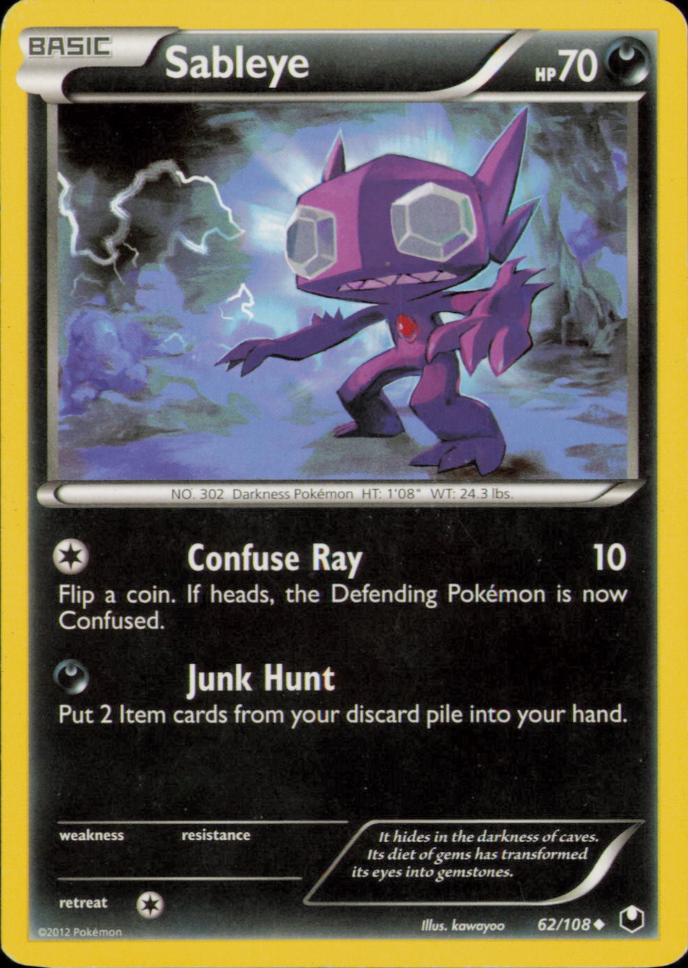 SABLEYE 62/108 UC DARK EXPLORERS POKEMON LP