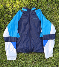 Nike Men's Colorblock Windbreaker Jacket Full-Zip Navy/Blue/White Size L