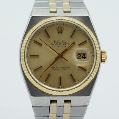 ROLEX OYSTERQUARTZ DATEJUST 36 HERREN UHR 36MM 17013 STAHL/GOLD RX187 2