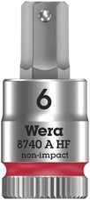 Wera Zyklop Bitnuss 1/4" mit Haltefunktion 6x28mm, Rot, 05003337001